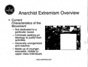 FBI training documents on anarchists