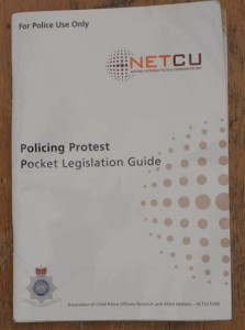 UK guide to policing protests by eco-terrorists.
