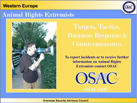 State Department PowerPoint on Animal Rights Activism