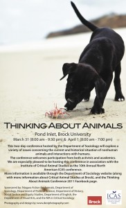 Thinking About Animals Conferencea at Brock University 2011