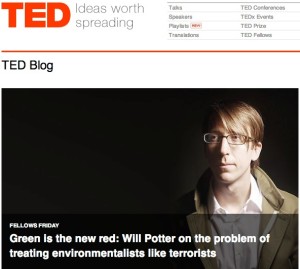 TED interviews Will Potter about eco-terrorism and animal rights protesters