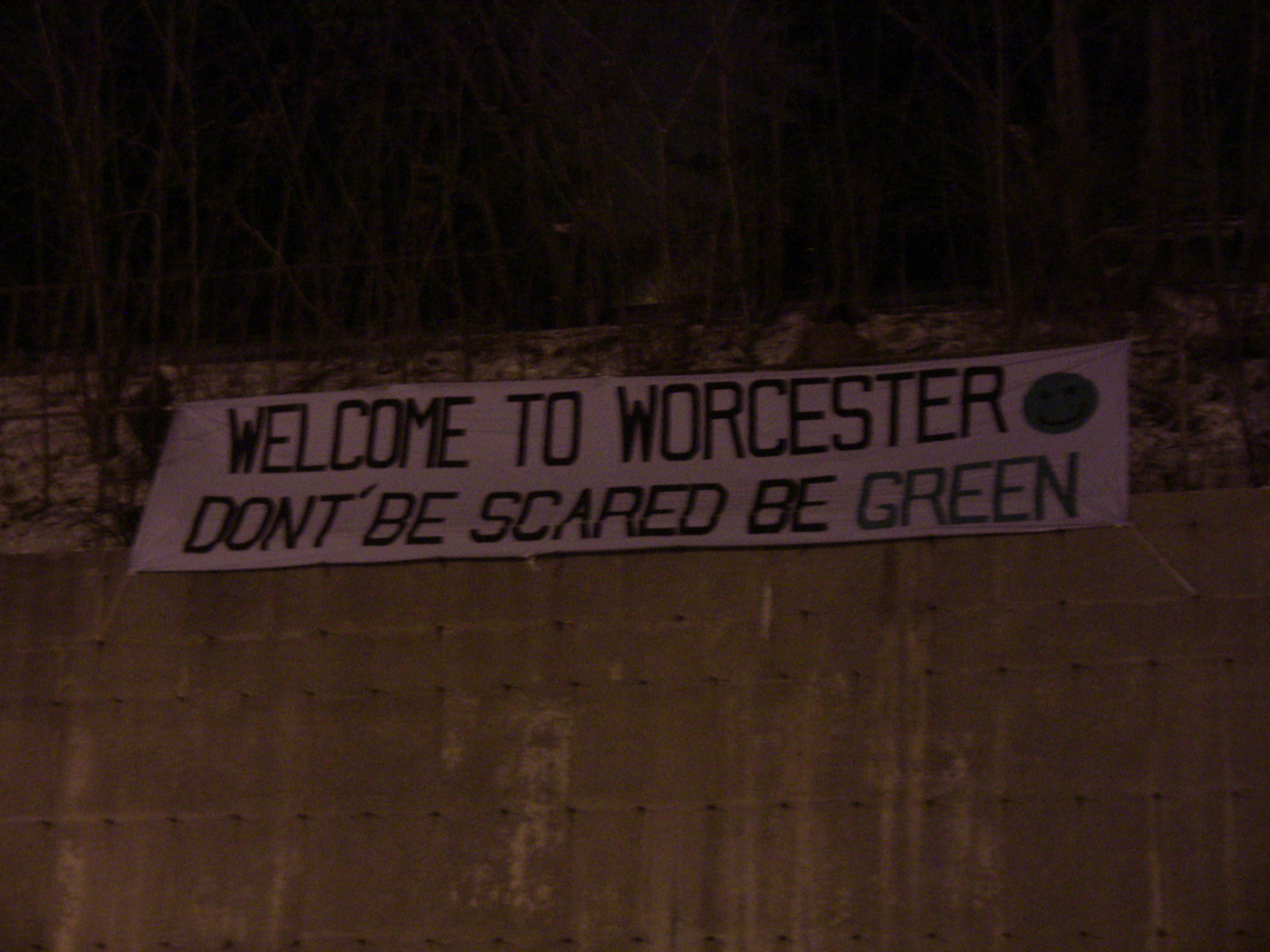 Worcester Green Scare Banner Earth Crisis Show